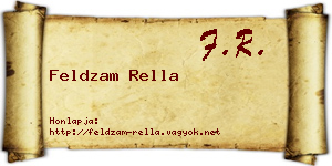 Feldzam Rella névjegykártya